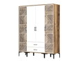 Hanah Home Armario Kumsal PTP Nogal y Blanco